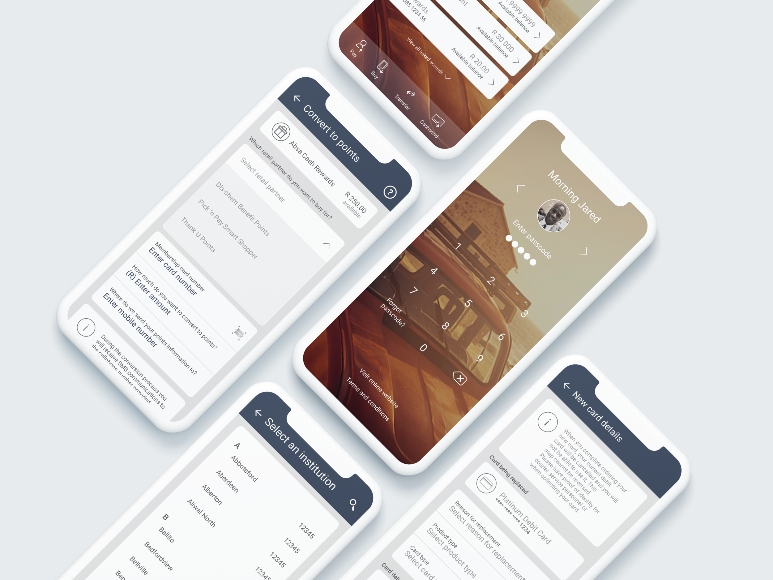 Absa app mockup scene