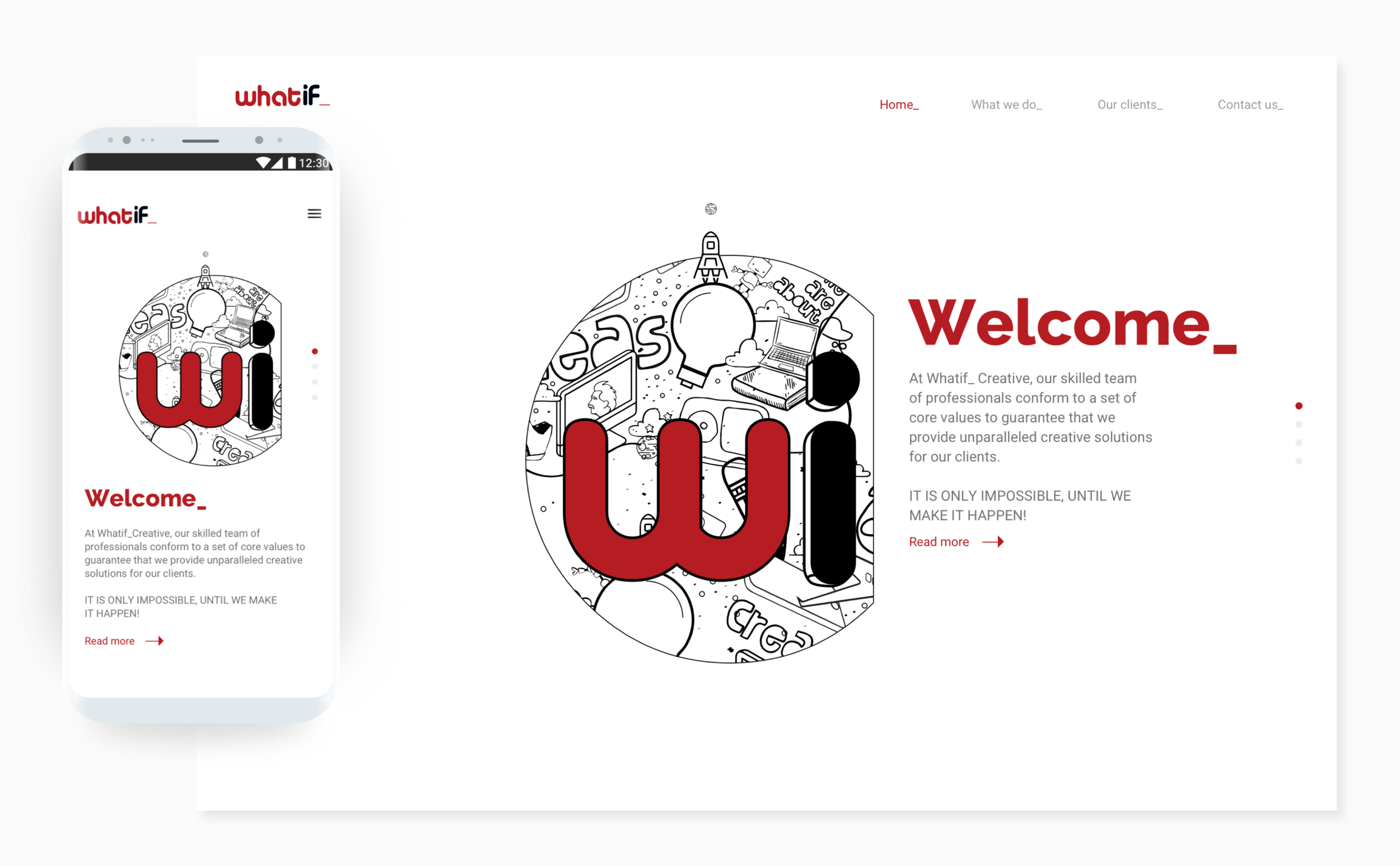 What If Creative page one