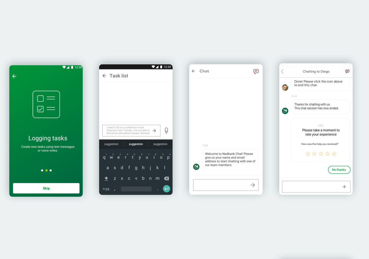 Nedbank conversational UI components