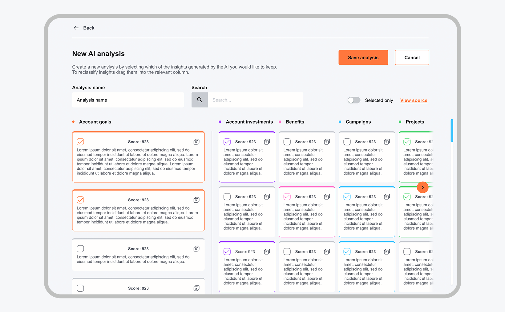 Sales Advantage interface